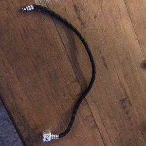 Pandora black rope small bracelet